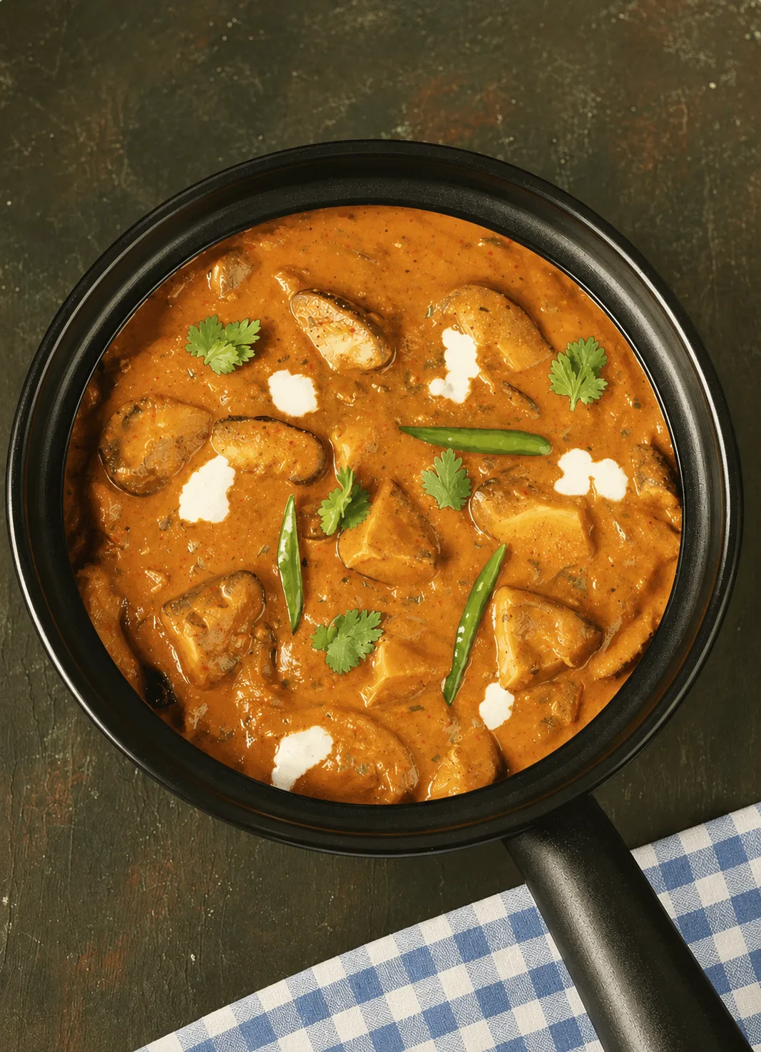 Earthy Mushroom Curry in Black Pan